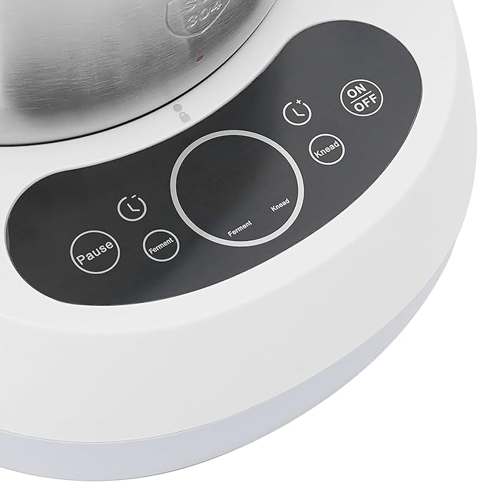 5L Automatic Dough Maker with Ferment Function, 304 Stainless Steel Dough Mixer Machine, Digital Touch Screen Kneading Machine for Pizza, Bread, Dumplings (Blue)