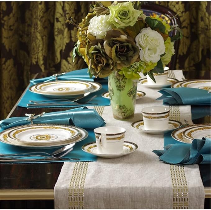 Flat Plate Cutlery Kitchen Catering Utensils Bone Plate Bowl Plate Restaurant Bowl Spoon Set