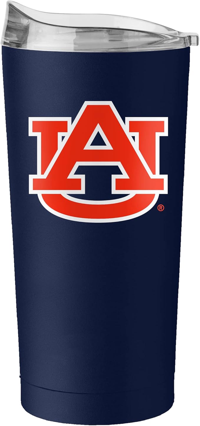 Logo Brands NCAA 20 oz Powder Coat Stainless Tumbler -Double-Wall Insulated Everday Tumbler for Hot or Cold Drinks, High Lip Lid, Team Color