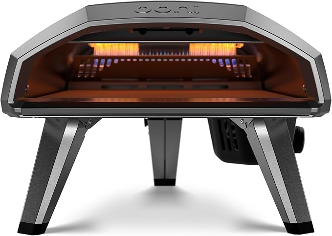 Ooni Koda 2 Gas Pizza Oven – 14" Advanced Outdoor Pizza Oven Cooks Pizza in 60 Seconds, Includes 28 mBar Regulator and Gas Hose, Propane Grill Reaches 950°F - Foundry Black