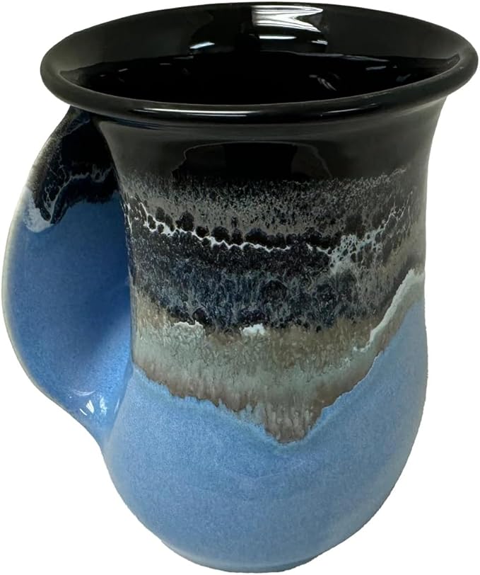 Clay in Motion Handwarmer Mug (Left Hand, Pacific Chill)