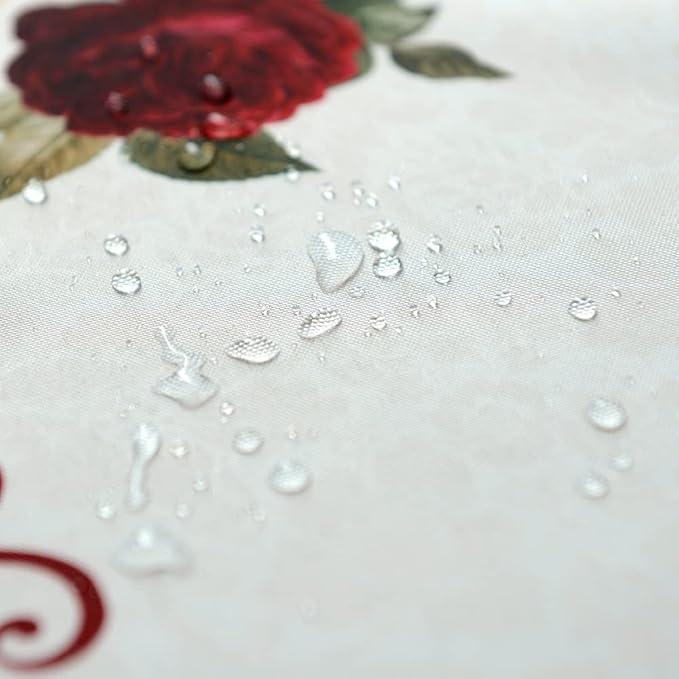 SUTAVIA Lace Embroidered Table Cloth,Rectangular Farmhouse TableCover,Classic Oblong Antique Flower Decor Macrame Tablecloth (Burgundy, Rectangle/Oblong,60 x 120 Inch,10-12 Seats)