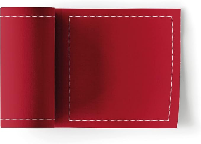 Cotton Cocktail Napkin - 4.3 x 4.3 in - 50 units per roll - Lipstick Red