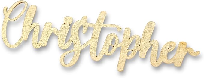 Customized Wooden Name Tags for Place Setting, Personalized Place Cards for Weddings, Bridal Showers and Events, Cursive Laser Cut Seating Cards
