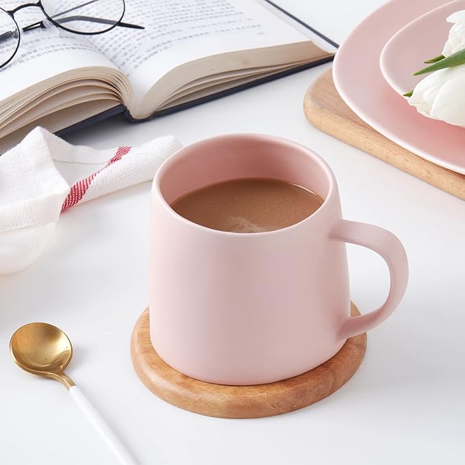 Stone Lain Delilah Mug 6-Piece Dish Set, Porcelain, Blush