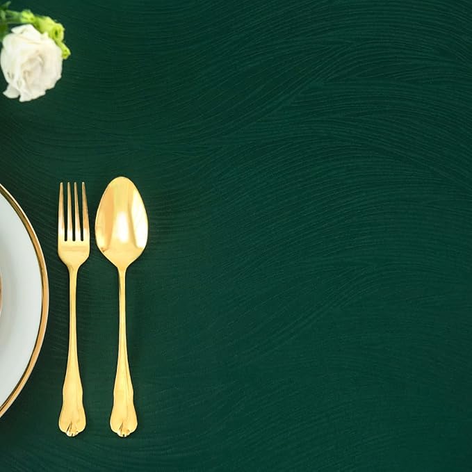 maxmill Christmas Hunter Green Tablecloth, Spill-Proof and Water Resistance Heavy Weight Soft Table Cloth for Christmas, Holiday and Family Gatherings, Dinner Square 60 x 60 Inch, Hunter Green