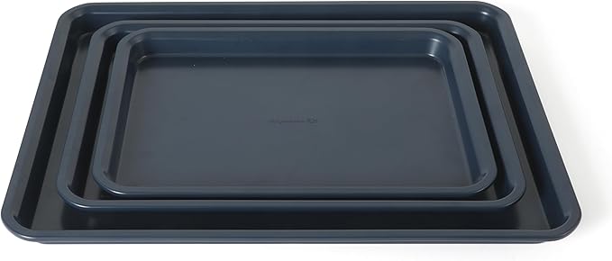 Calphalon Legacy 3 Piece 18 ", 15" and 13" PFA Free Nonstick Cookie Sheet - Navy Blue