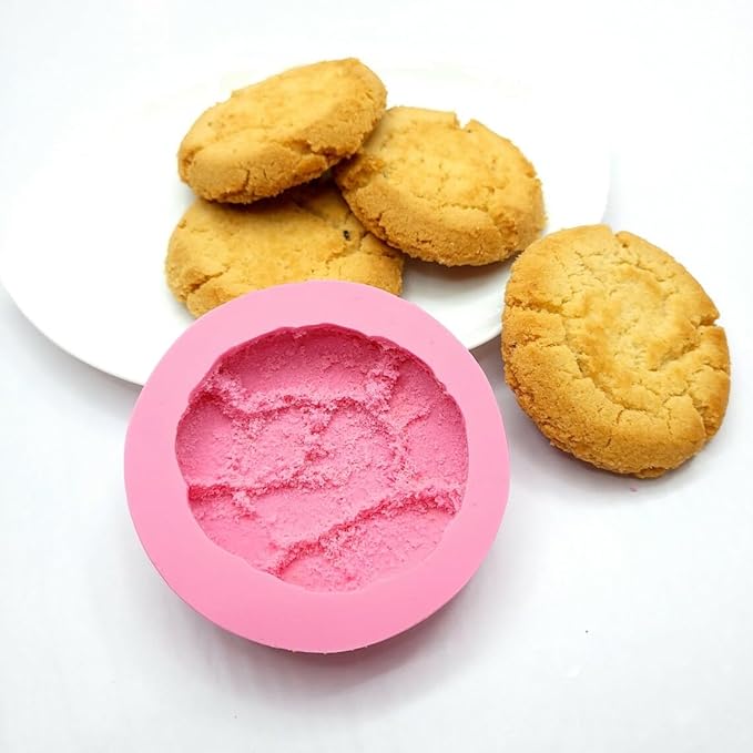 Natucraft Pink Silicone Realistic Sugar Cookie Mold, Candle Dessert Mold, Wax Melts Mold, Oven Safe Up to 395F, Latex Free, BPA Free, Phthalate Free