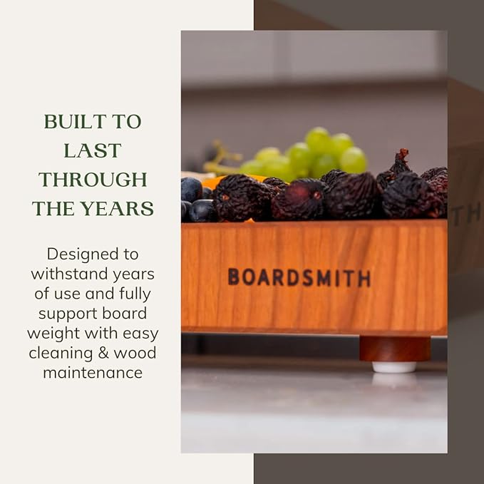 The Boardsmith Handmade Wood Cutting Board Feet with Stainless Steel Screws - Elevate Your Cutting Board with Wooden Non Slip Cutting Board Feet - Easy to Install - Handmade In USA - Set of 4 (Maple)