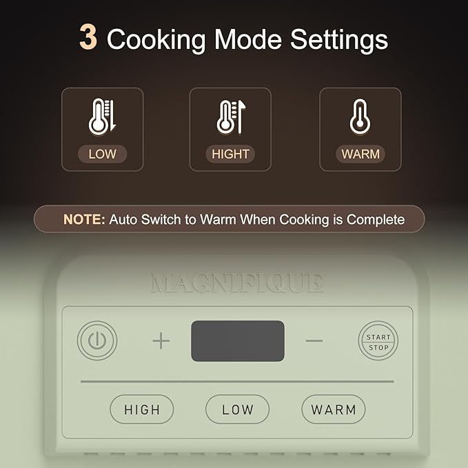 4 Quart Casserole Programmable Slow Cooker with Ceramic Baking Dish - Perfect Kitchen Small Appliance for Family Dinners, Oven Safe and Durable Bakeware for Lasagna, Roasts (Sage)