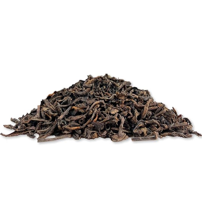 TIAN HU SHAN Puerh Tea Loose Leaf, Ripe Pu'erh Tea, Aged Black Tea Puerh, 8 Ounce (Pack of 1)