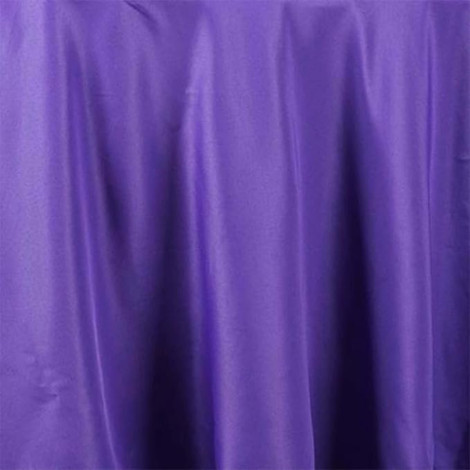 Efavormart Round Tablecloth, 132 Inch Stain & Wrinkle Resistant Washable Table Cloth, Decorative Polyester Fabric Table Cover for Banquet, Wedding, Dining- Purple