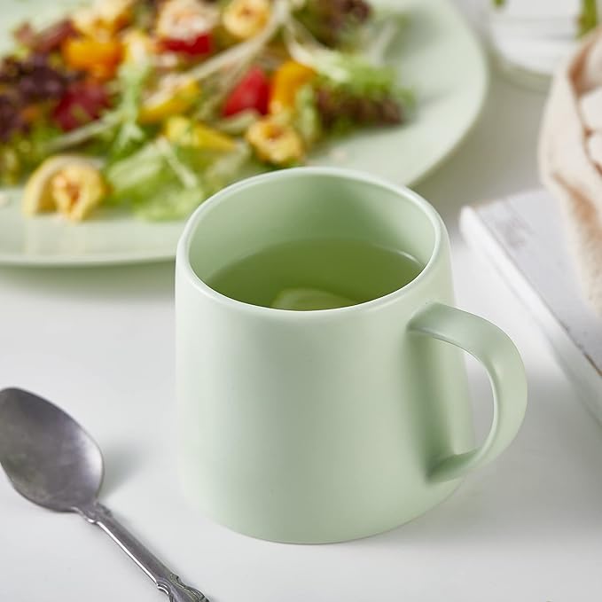 Stone Lain Delilah Mug 6-Piece Dish Set, Porcelain, Lime Green