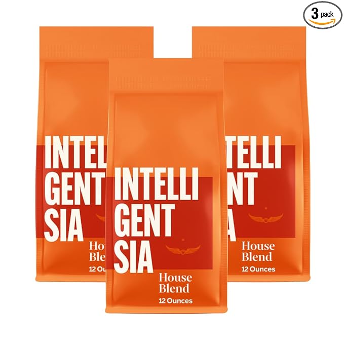 Intelligentsia Coffee, Light Roast Whole Bean Coffee - House Blend 36 Ounces (3 Bags of 12 Ounces)