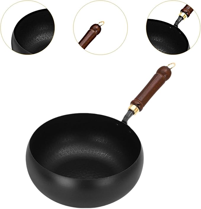Wok Pan Chinese Wok Boiling Non Stick Skillet Uncoated General Cooking Wok Induction Cooker Gas Stir Fry Pan Round Bottom Wok, Wok Pan
