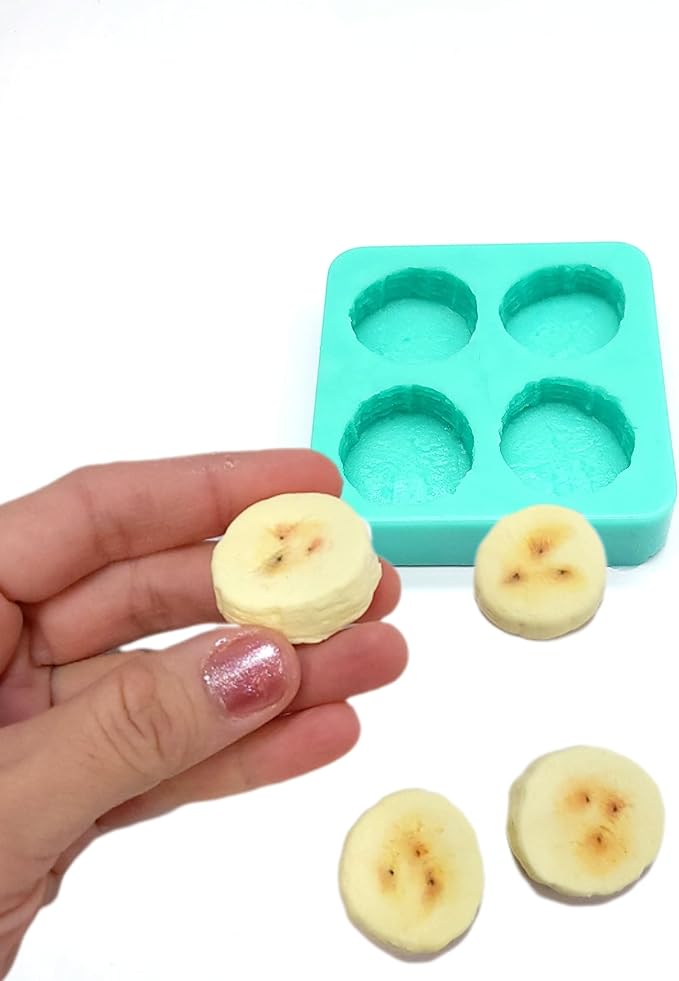 Banana Slices Silicone Mold Wax Resin mold Soap Realistic Flexible NC010