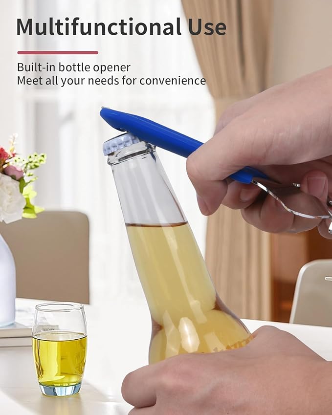 CYDW Mason Jar Opener Tool with No Lid Dents or Damage, Can Opener Manual Multi-Purpose, Easy Twist Manual Handheld Top Remover Utensil, Canning Supplies Tools and Bottle Opener, Made For Lifetime