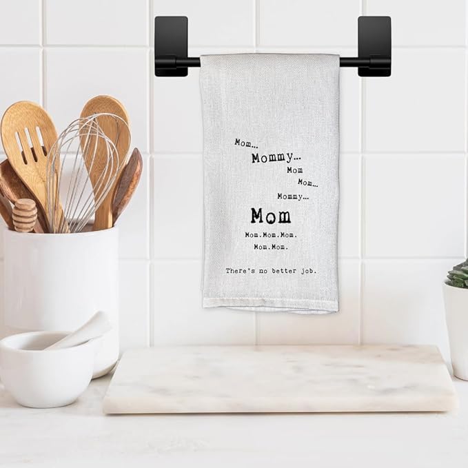 Funny Kitchen Towel for Drying Dishes and Hands - 20"x25" Soft Tea Towel (No Better Job)