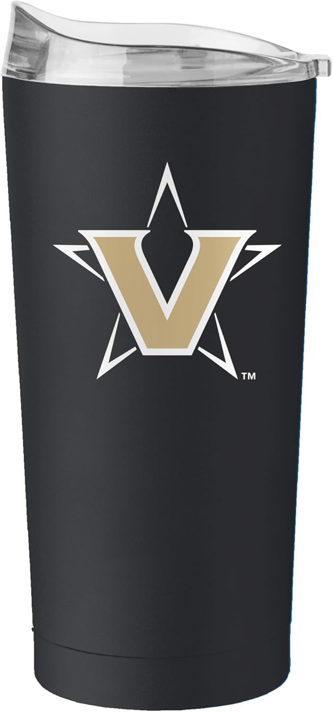 Logo Brands NCAA 20 oz Powder Coat Stainless Tumbler -Double-Wall Insulated Everday Tumbler for Hot or Cold Drinks, High Lip Lid, Team Color