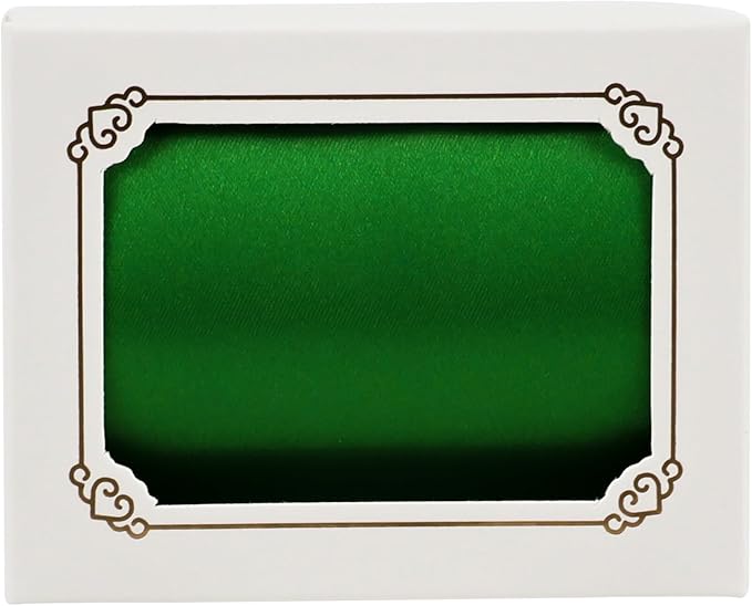 MEEDEE Emerald Green Satin Ribbon Lux Double Faced Satin Ribbon 3 Inch Wide Green Christmas Ribbons by 10 Yards Emerald Green Ribbons for Christmas Tree, Weddings, Flower Bouquet, Bow Making