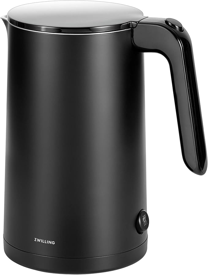 ZWILLING Enfinigy Cool Touch 1.5-Liter Electric Kettle, Cordless Tea Kettle & Hot Water - Black
