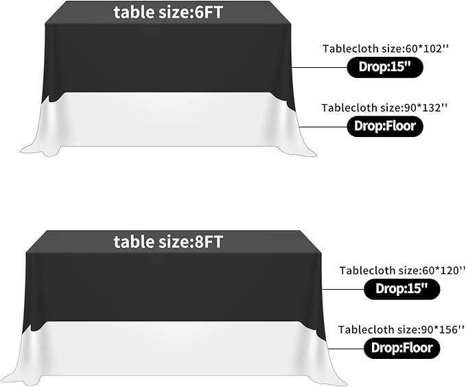 Fokitut 2 Pack Waterproof Rectangle Tablecloth, 90x132 Inch, Stain Resistant and Wrinkle Polyester Table Cloth, Fabric Table Cover for Kitchen Dining, Wedding, Party, Holiday Dinner-Orange
