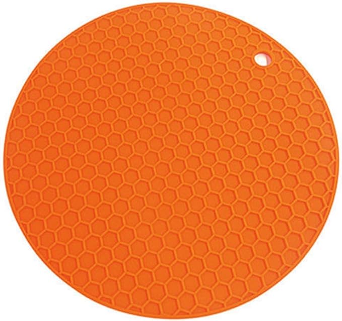 Silicone Mat Coaster Food Grade Material Placemat Non-Slip Table Mat Kitchen Accessories Gadgets Round Cup Mat 4pcs(A,18cm x 18cm(7.09in))