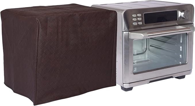 PERFECT DUST COVER, Brown Cotton Cover Compatible with Emeril Lagasse Power Air Fryer 360 Model S∙AFO-001 Toaster Oven Standard Size, Double Stitched and Waterproof Cover by The