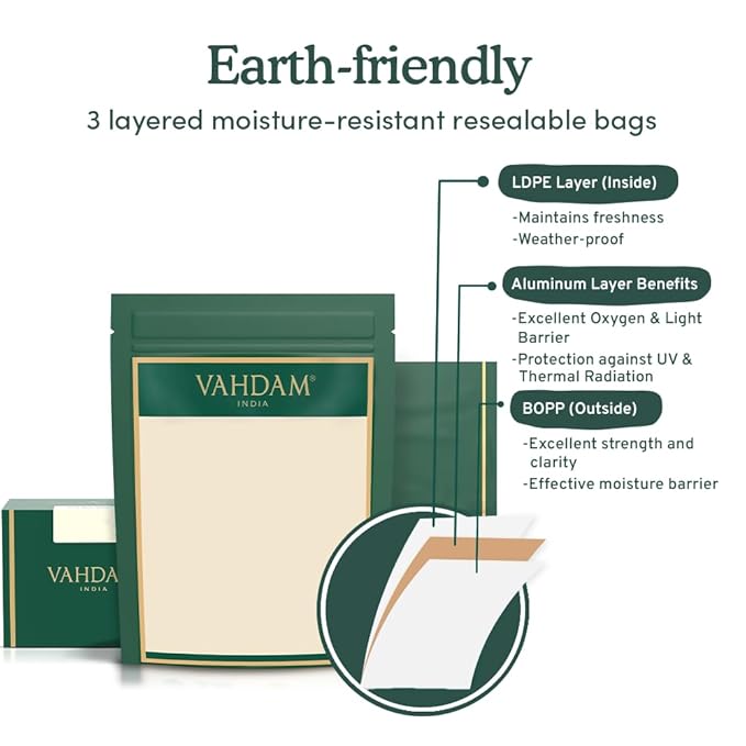 VAHDAM, Exotic White Tea Leaves From The Blue Mountains (25 Cups/1.76oz) 100% Pure White Tea Loose Leaf - Mellow & Delicious | Pure Unblended Loose Leaf Tea | Vacuum Sealed
