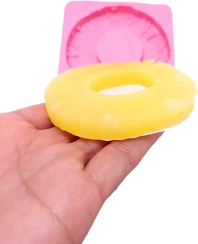 Natucraft Pineapple Slices Silicone Baking Mold - Flexible, Realistic, Multi-Purpose (Pink)