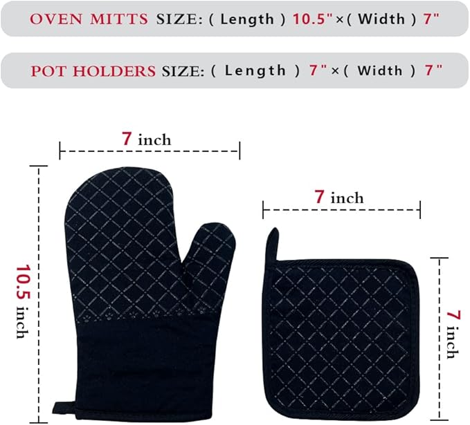 zcyhtqp, Mr.Good Looking is Cooking, Funny Silicone Non-Slip Oven Mitts and Pot Holders Sets of 2, Cooking Baking BBQ Gifts, Kitchen Gift for Men, Father's Day Kitchen Gifts, Chef Gift
