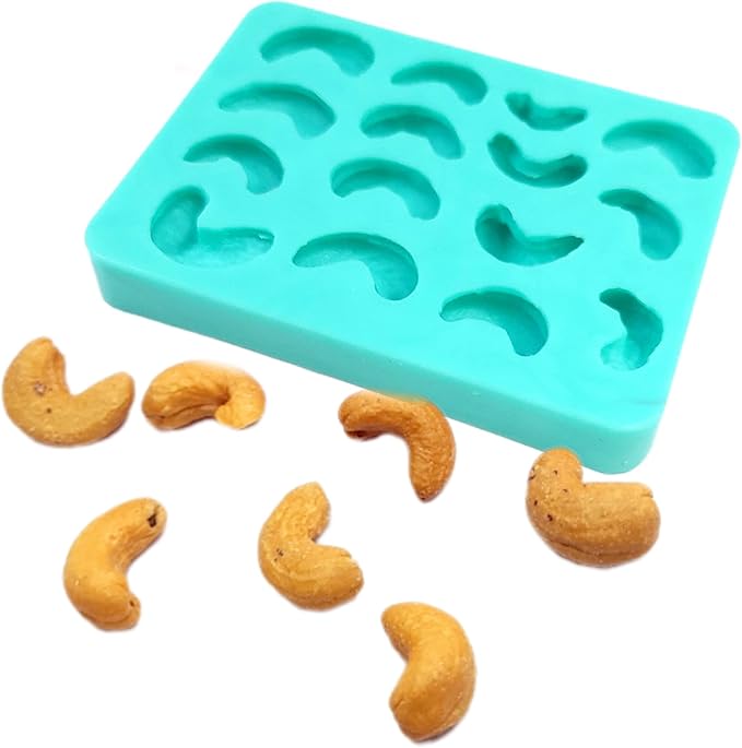 Cashew silicone mold,15 cavities cashew silicone molds wax melts molds NS014