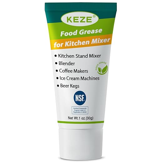 Keze Food Grade Lubricant Grease Espresso Machine Grease Sanitary Lubricant for Mixer, Meat Slicers, Ice Cream and Coffee Machine,Water Filters O Rings Lube Prevent Wear and Rust, 1 oz 1-Pack