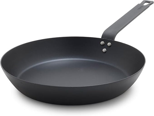 GreenPan x Bobby Flay 10" Carbon Steel Frying Pan Skillet, Pre-Seasoned Ready to Use, Nontoxic, PFAS-Free, Induction Compatible, High Heat & Oven Safe Durable Cookware, Cast Iron Alternative