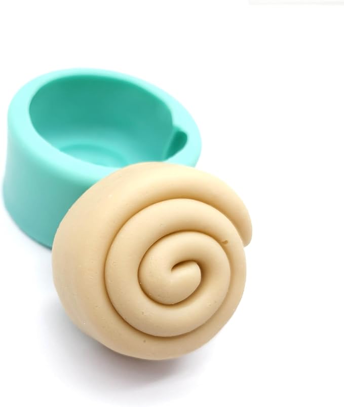 Cinnamon rolls mold - 2 in cinnamon rolls silicone mold Candle molds Wax melts mold (Model B: 2 in) NC029