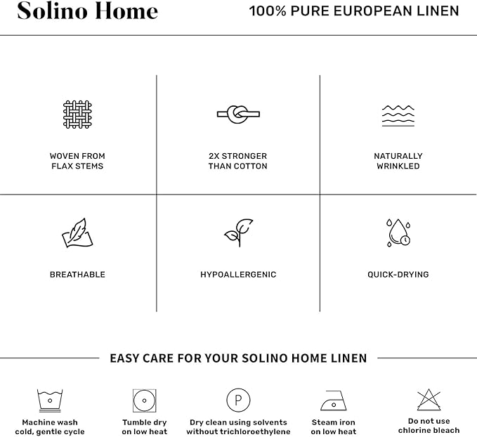 Solino Home Linen Tablecloth 60 x 132 Inch - 100% Pure Linen Chambray Navy Table Cloth for Rectangular Tables - Athena, Machine Washable Cloth Tablecloth for Winter, Spring