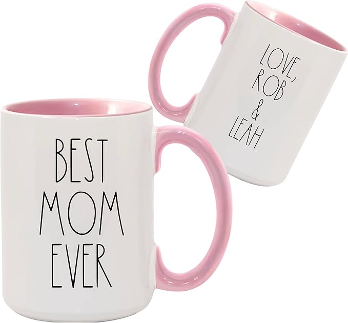 YourTextHereShoppe Custom Farmhouse-Style Coffee Mug 11oz – Personalized Text on One or Two Sides – Skinny Font Inspired Ceramic Mug – Dishwasher & Microwave Safe Gift