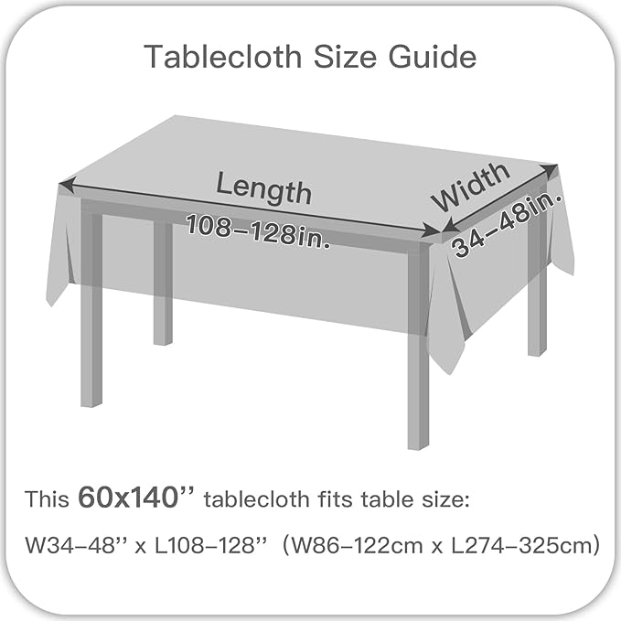 maxmill Tablecloth Stain Resistant Waterproof Wrinkle Resistant Spillproof Washable Soft Slubby Texture Table Cloth for Dining Room, Banquet Parties Event Dinner, Rectangle 60 x 140 Inch, Sage Green
