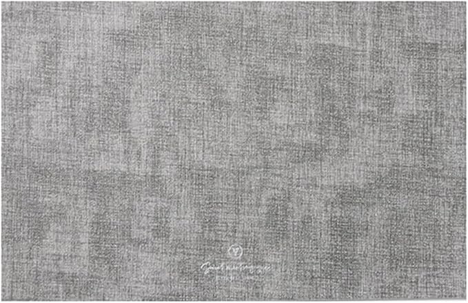Faux Leather Heat Table Placemats Set of 1/4/6 Waterproof Wipeable Dining PU Place Mats for Indoor & Outdoor(TEX-Grey,45x30cm 1pcs)