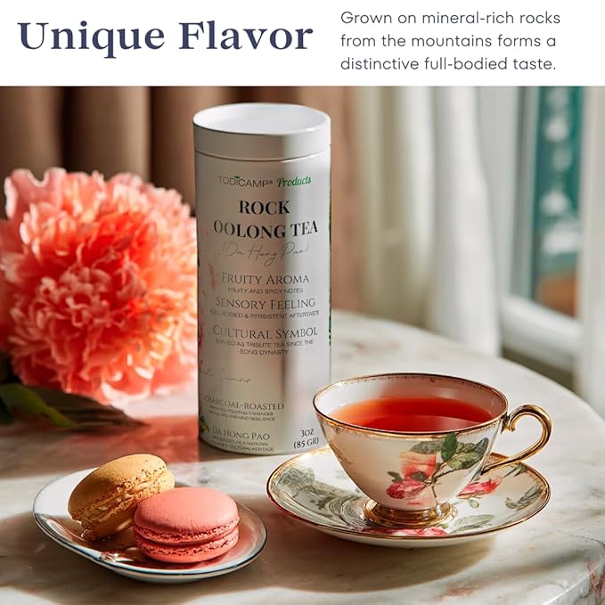 Da Hong Pao Oolong Tea Loose Leaf – Authentic Wuyi Rock Oolong Tea from China – Premium Roasted Chinese Tea – Loose Leaf Tea – Traditional High Mountain Oolong