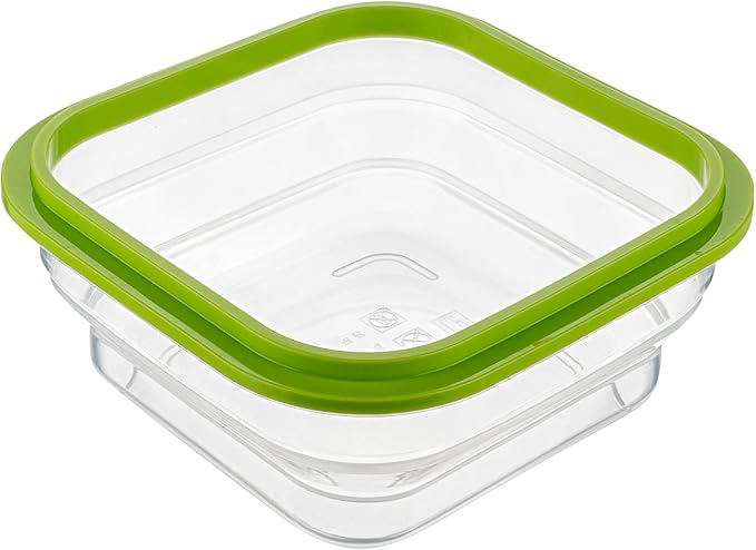 Restaurantware-Fresh Hero 37 Ounce Storage Containers, 1 Durable Airtight Food Containers - Microwavable, Freezable, Green Silicone, Collapsible, Dishwashable, With Vented Lids