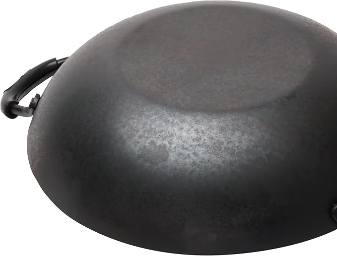 臻三环 ZhenSanHuan HandHammered Iron Wok Flat Bottom Induction Suitable (32cm 2 handles)