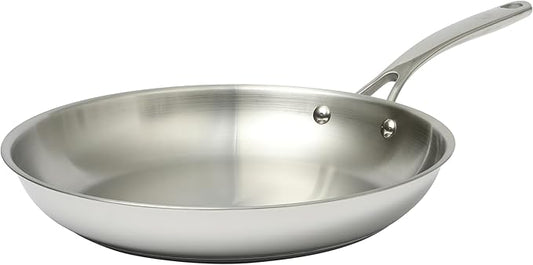 Martha Stewart Castelle Large 12" Stainless Steel Frying Pan Non Toxic Fry Pan Skillet