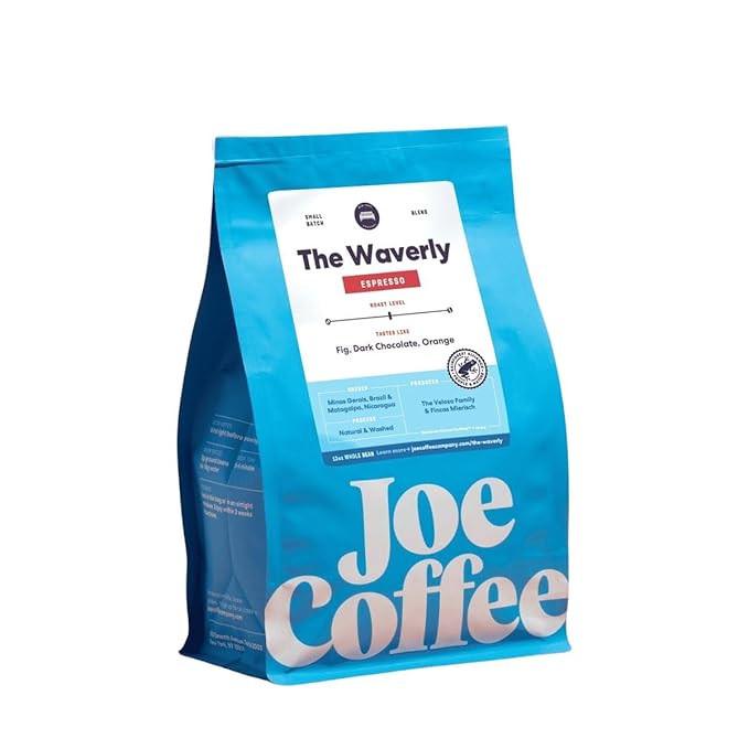 The Waverly Espresso - Roasted by Joe Coffee Company - Whole Bean Coffee - 12 Ounce Bag