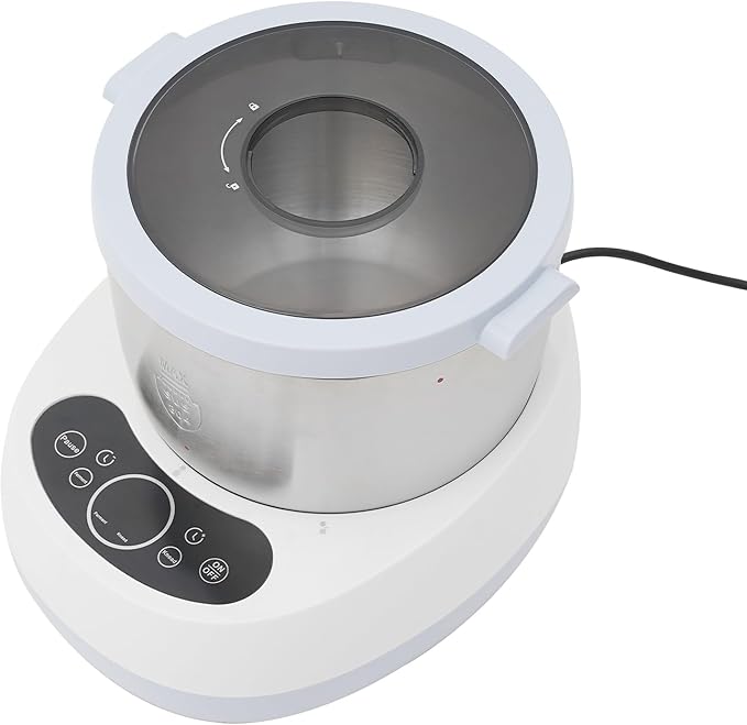 5L Automatic Dough Maker with Ferment Function, 304 Stainless Steel Dough Mixer Machine, Digital Touch Screen Kneading Machine for Pizza, Bread, Dumplings (Blue)