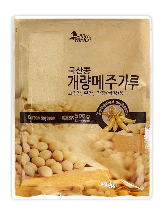NICE WITCH'S Korean Traditional Fermented Soybeans Powder 500g / 1.1lb - 100% Korean Soybean Meju Powder/개량 메주 가루, 고추장