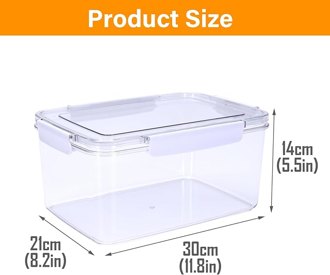 Rice Container Airtight Food Storage Containers with Lids, Transparent Cereal Dispenser Bin for Bread,Coffee Beans,Cookies,Flour,Grain Cereal Soybean Corn,Begie,Pet Dog Cat Food Storage Container