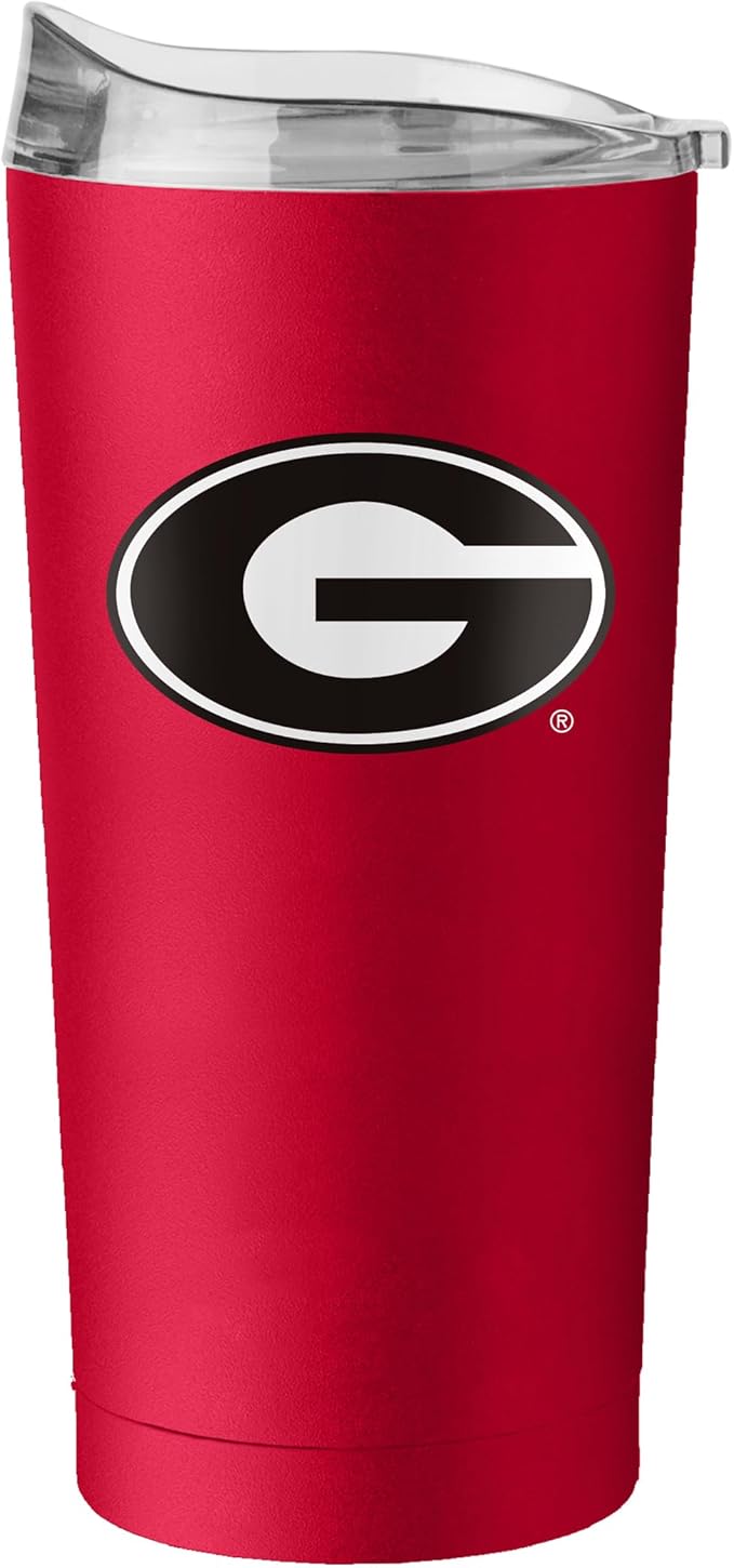 Logo Brands NCAA 20 oz Powder Coat Stainless Tumbler -Double-Wall Insulated Everday Tumbler for Hot or Cold Drinks, High Lip Lid, Team Color
