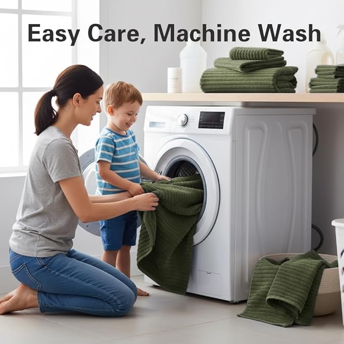 Oversized Bath Sheets 40x80 Inches Extra Large Bath Towels for Adults Super Soft Quick Dry Highly Absobent Microfiber Shower Towels for Bathroom, Pool, Gym, Yoga Towel (Olive Green, 2Piece)