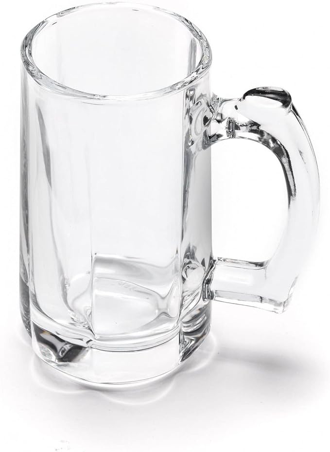 Heavy Beer Mugs Set, 12.5oz Glass Mugs With Handle, Beer Glasses For Freezer, 370ml Beer Drinking Glasses, Traditional Stein For Bar, Alcohol, Beverages,Coffee, Teas, Set of 4